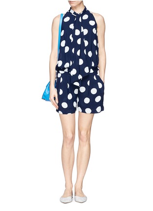 Figure View - Click To Enlarge - SEE BY CHLOÉ - Polka dot halter neck romper