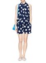 Figure View - Click To Enlarge - SEE BY CHLOÉ - Polka dot halter neck romper