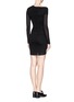 Back View - Click To Enlarge - HELMUT LANG - Ruched waist modal-jersey dress