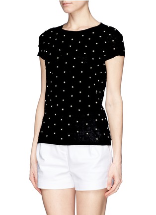 Front View - Click To Enlarge - ALICE & OLIVIA - 'Robin' pearl embellished sweater