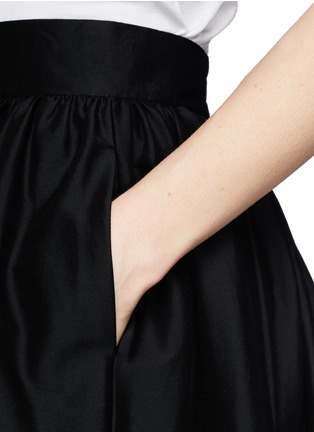 Detail View - Click To Enlarge - ALICE & OLIVIA - 'Misty' organza stripe pouf midi skirt