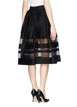 Back View - Click To Enlarge - ALICE & OLIVIA - 'Misty' organza stripe pouf midi skirt