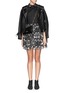 Detail View - Click To Enlarge - ALICE & OLIVIA - 'Avery' damask collar pouf dress
