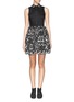 Main View - Click To Enlarge - ALICE & OLIVIA - 'Avery' damask collar pouf dress