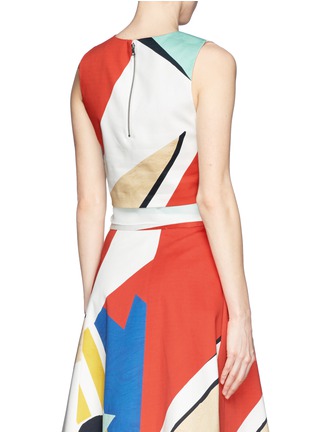 Back View - Click To Enlarge - ALICE & OLIVIA - 'Giana' graphic colourblock layer tank top