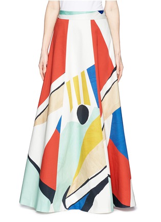 Main View - Click To Enlarge - ALICE & OLIVIA - 'Bryn' graphic colourblock maxi skirt
