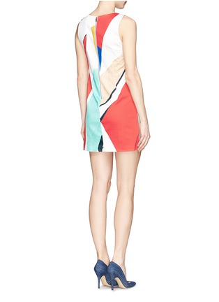 Back View - Click To Enlarge - ALICE & OLIVIA - 'Clyde' graphic colourblock shift dress