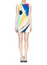 Main View - Click To Enlarge - ALICE & OLIVIA - 'Clyde' graphic colourblock shift dress