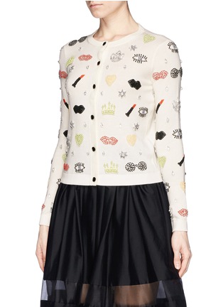 Front View - Click To Enlarge - ALICE & OLIVIA - 'Stacey's Must Have' embellished cardigan