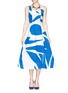 Detail View - Click To Enlarge - ALICE & OLIVIA - 'Leila' abstract geometric print bell dress
