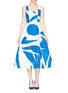 Main View - Click To Enlarge - ALICE & OLIVIA - 'Leila' abstract geometric print bell dress