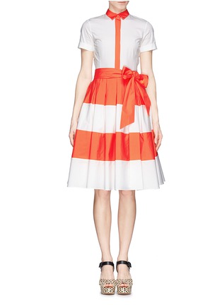 Main View - Click To Enlarge - ALICE & OLIVIA - 'Mary' stripe poplin shirt dress