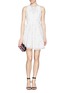 Detail View - Click To Enlarge - ALICE & OLIVIA - 'Gilda' embellished lace back skater dress