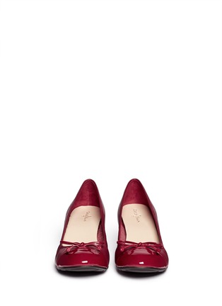 Figure View - Click To Enlarge - COLE HAAN - Air Tali patent leather wedge pumps