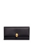 Main View - Click To Enlarge - ALEXANDER MCQUEEN - Skull charm leather French wallet