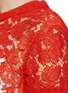 Detail View - Click To Enlarge - VALENTINO GARAVANI - Lace front chunky cotton sweater