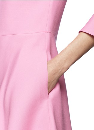 Detail View - Click To Enlarge - VALENTINO GARAVANI - Ruffle cuff bonded crepe dress 