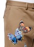 Detail View - Click To Enlarge - VALENTINO GARAVANI - 'Camubutterfly' appliqué cotton chinos