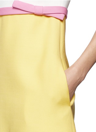 Detail View - Click To Enlarge - VALENTINO GARAVANI - Bow sash waist bonded crepe dress