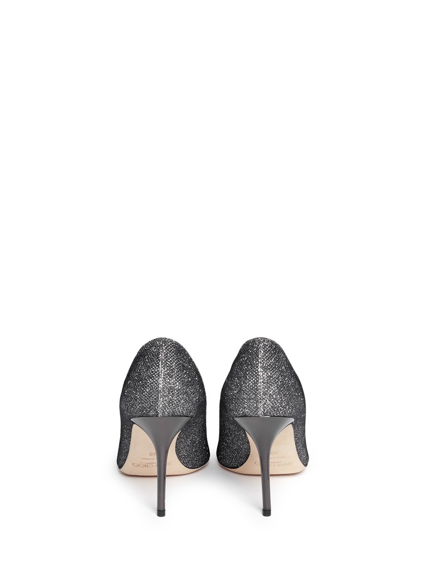 JIMMY CHOO 'Agnes' Lamé Glitter Flats
