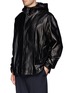 Front View - Click To Enlarge - 3.1 PHILLIP LIM - Adjustable hood leather jacket