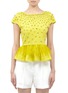 Main View - Click To Enlarge - ALICE & OLIVIA - 'Blossom' embellished peplum T-shirt