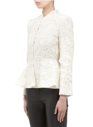 Front View - Click To Enlarge - ALICE & OLIVIA - Polly lace peplum jacket