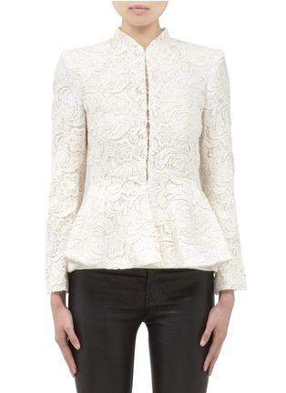 Main View - Click To Enlarge - ALICE & OLIVIA - Polly lace peplum jacket