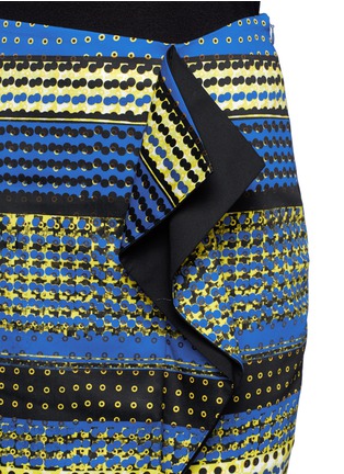 Detail View - Click To Enlarge - PRABAL GURUNG - Contrast pattern front slit pencil skirt