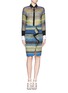 Figure View - Click To Enlarge - PRABAL GURUNG - Contrast pattern front slit pencil skirt