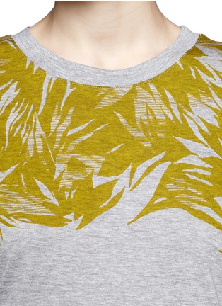 Detail View - Click To Enlarge - JASON WU - Leaf print cotton-blend T-shirt