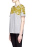Front View - Click To Enlarge - JASON WU - Leaf print cotton-blend T-shirt