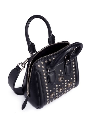 Detail View - Click To Enlarge - ALEXANDER MCQUEEN - 'Heroine' small embellished leather crossbody bag