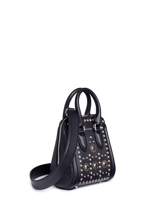 Figure View - Click To Enlarge - ALEXANDER MCQUEEN - 'Heroine' small embellished leather crossbody bag