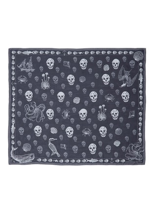 Main View - Click To Enlarge - ALEXANDER MCQUEEN - 'Shipping News' marine skull print silk scarf