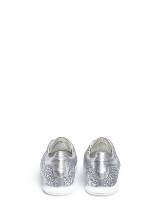 Back View - Click To Enlarge - ALEXANDER MCQUEEN - Coarse glitter sneakers