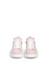 Front View - Click To Enlarge - ALEXANDER MCQUEEN - Chunky outsole metallic collar suede sneakers