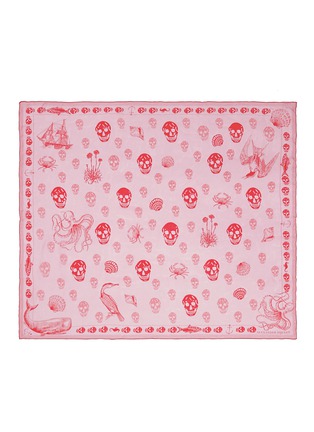 Main View - Click To Enlarge - ALEXANDER MCQUEEN - 'Shipping News' marine skull print silk scarf