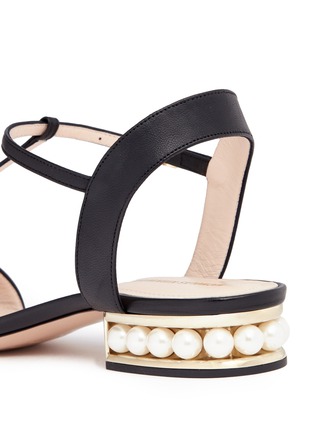 Detail View - Click To Enlarge - NICHOLAS KIRKWOOD - 'Casati Pearl' leather T-strap sandals