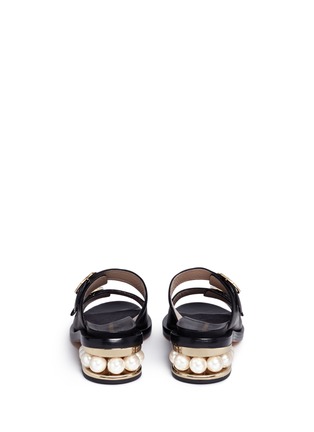 Back View - Click To Enlarge - NICHOLAS KIRKWOOD - 'Casati Pearl' double band leather sandals