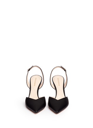 Front View - Click To Enlarge - NICHOLAS KIRKWOOD - 'Penelope' faux pearl heel slingback leather pumps