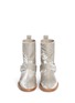 Figure View - Click To Enlarge - NICHOLAS KIRKWOOD - 'Castai' faux pearl heel velvet biker boots