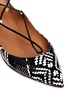Detail View - Click To Enlarge - AQUAZZURA - 'Christy' lace-up snakeskin leather flats
