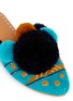 Detail View - Click To Enlarge - FIGUE - 'Iris' pompom embroidered leather slides