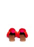 Back View - Click To Enlarge - FIGUE SHOES - 'Iris' pompom embroidered leather slides