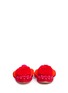 Front View - Click To Enlarge - FIGUE SHOES - 'Iris' pompom embroidered leather slides