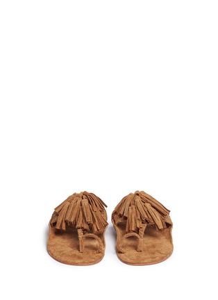 Front View - Click To Enlarge - FIGUE - 'Scaramouche' tassel braided leather thong sandals