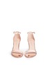 Front View - Click To Enlarge - STUART WEITZMAN - 'Nearly Nude' mirror leather sandals