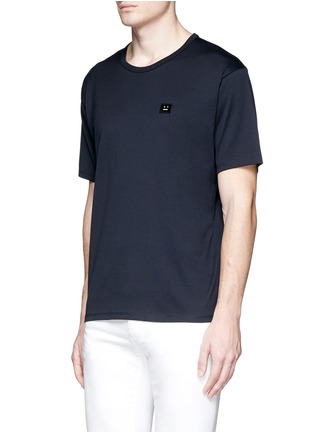 Front View - Click To Enlarge - ACNE STUDIOS - 'Niagara' face patch cotton T-shirt