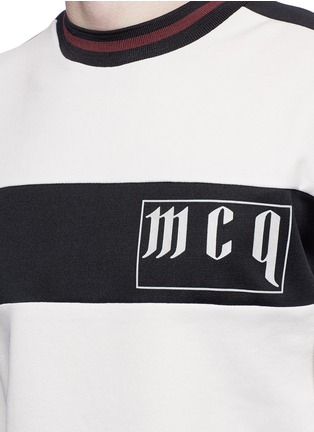 Detail View - Click To Enlarge - MC Q - Logo print mesh jersey sweatshirt
